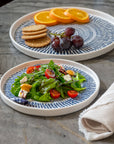 Kid-friendly shatterproof salad plates tribal design 8 inch set of 6
