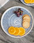 Kid-friendly geometric dinner plates modern pattern dishwasher safe