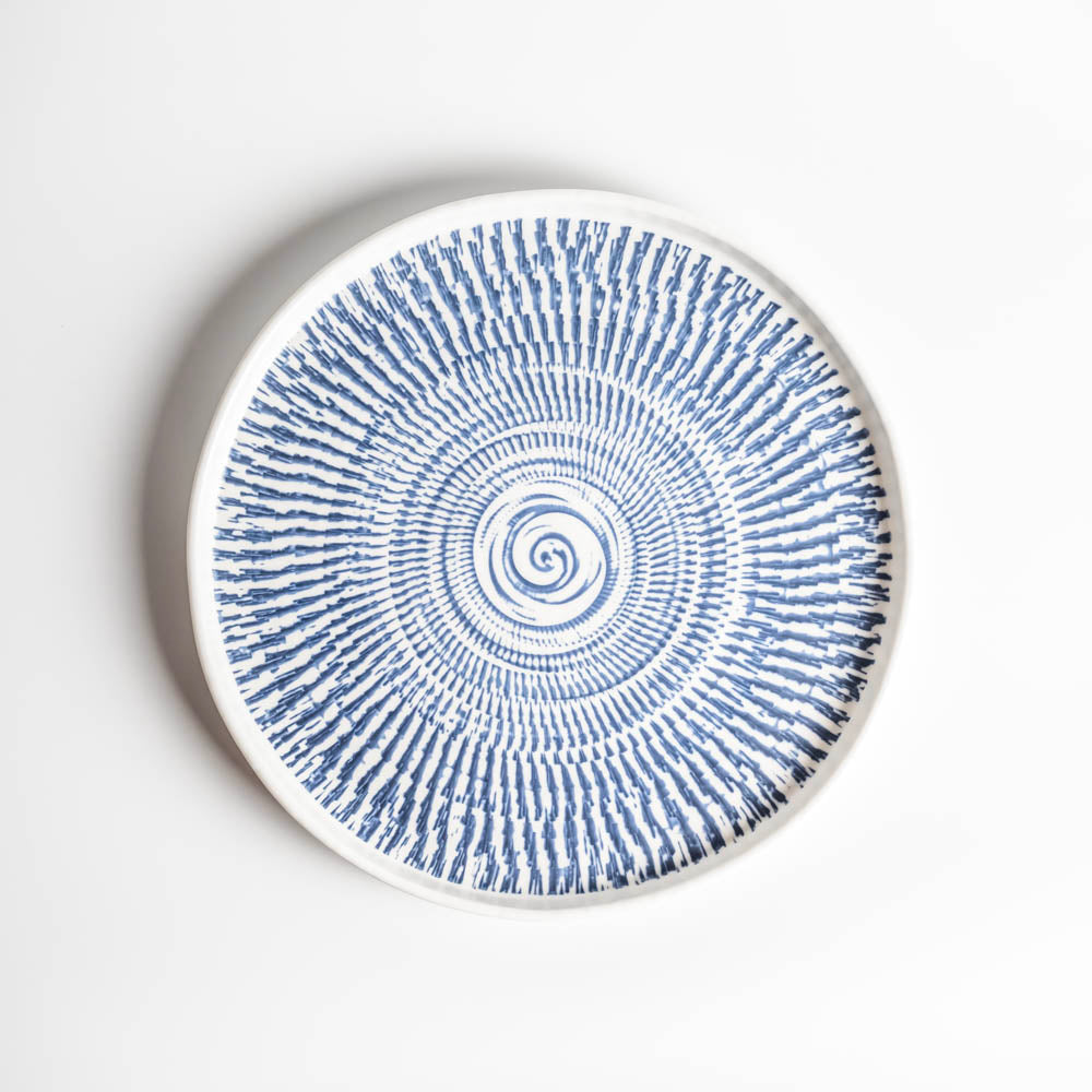 Merritt Designs Tribal Blue 10.75 inch Melamine Dinner Plate