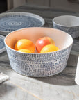 Merritt Designs Tribal Blue 9.5 inch x 3.75 inch Melamine Serving Bowl Serving Fruit