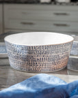 Merritt Designs Tribal Blue 9.5 inch x 3.75 inch Melamine Serving Bowl in the Kitchen