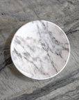 Merritt Designs White Marble 8.5 inch melamine salad plate Italian styling at it's best