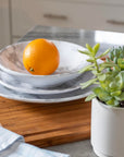 Merritt Designs White Marble 11 inch Round Melamine Dinner Plate wonderful Italian marble styling