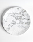Merritt Designs White Marble 11 inch Round Melamine Dinner Plate Top View
