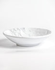 Merritt Designs White Marble Melamine 8 inch Round Salad Bowl Side View