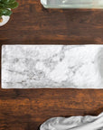 Merritt Designs White Marble 15.25 inch Rectangle Melamine Appetizer Tray wonderful Italian styling