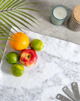 Merritt Designs White Marble 16 inch Rectangular Melamine Serving Tray enjoy the classic Italian style