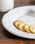 Merritt Designs White Rope 11 inch Melamine Dinner Plate enjoy some snacks