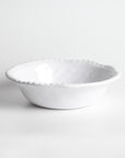 Merritt Designs White Rope 8 inch Melamine Salad Bowl Side View