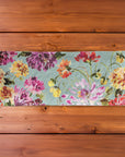 Teal, 15.25 inch melamine appetizer tray, Garden Brights Collection by Kelly Ventura