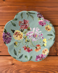 Teal, 7.5 inch melamine salad plate, Garden Brights Collection by Kelly Ventura