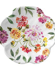 White, 7.5 inch melamine salad plate, Garden Brights Collection by Kelly Ventura