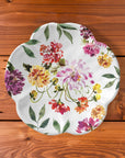 White, 7.5 inch melamine salad plate, Garden Brights Collection by Kelly Ventura