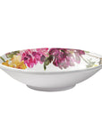 White, 8 inch melamine salad bowl, Garden Brights Collection by Kelly Ventura