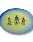 Merritt Designs Lakeside 16 inch x 12 inch Trees Oval Melamine Serving Tray