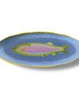 Merritt Designs Lakeside 19 inch x 7.5 inch Trout Oval Melamine Appetizer Tray