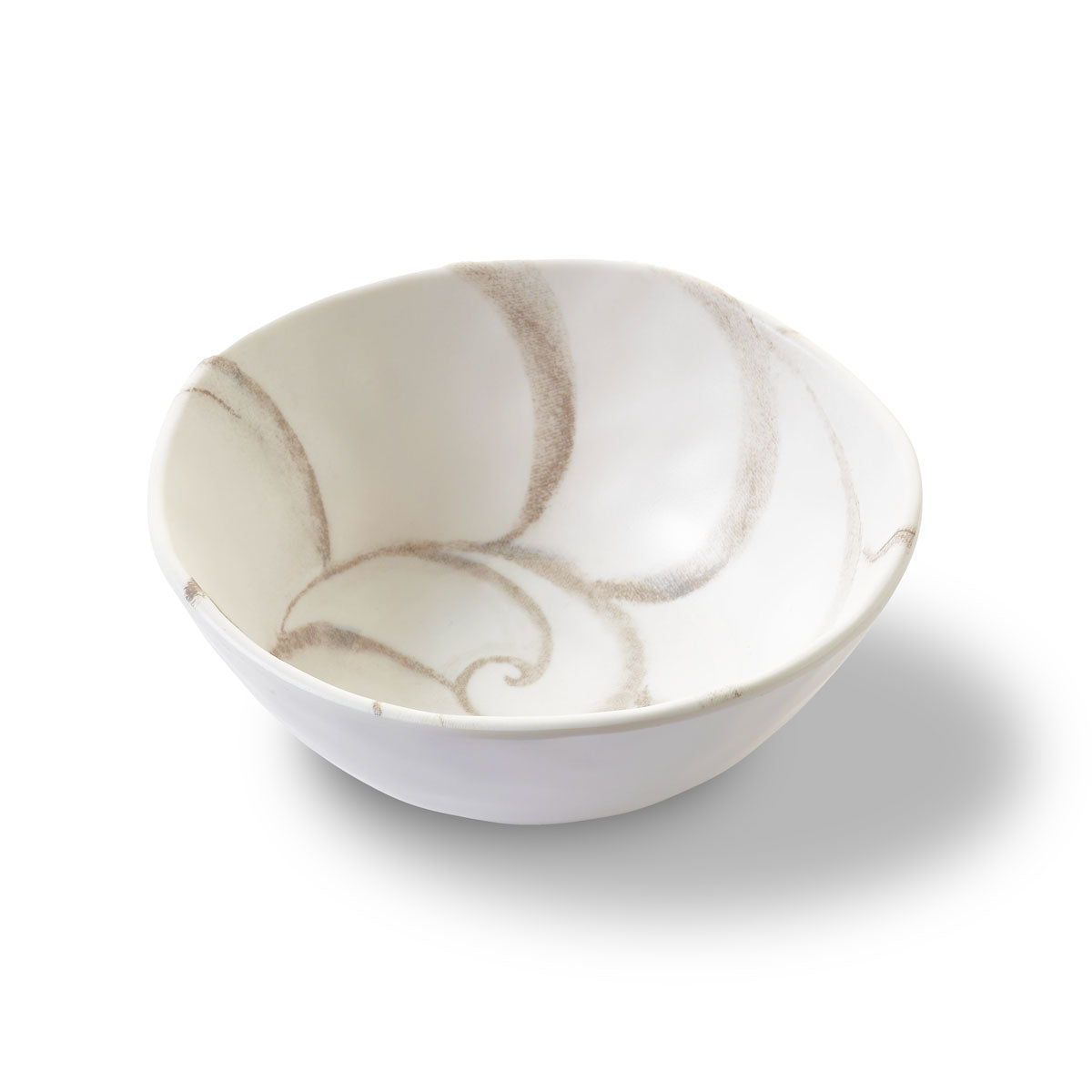Merritt Designs Shoreline 5.5 inch x 2.25 inch Sand Nautilus Melamine Dipping Bowl