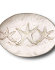 Merritt Designs Shoreline 16 inch x 12 inch Starfish Oval Melamine Serving Tray