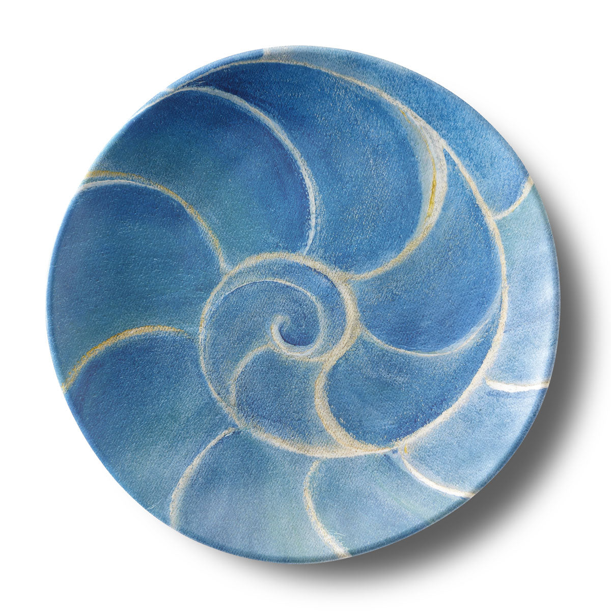 Merritt Designs Shoreline 11 inch Water Nautilus Melamine Dinner Plate