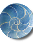 Merritt Designs Shoreline 11 inch Water Nautilus Melamine Dinner Plate