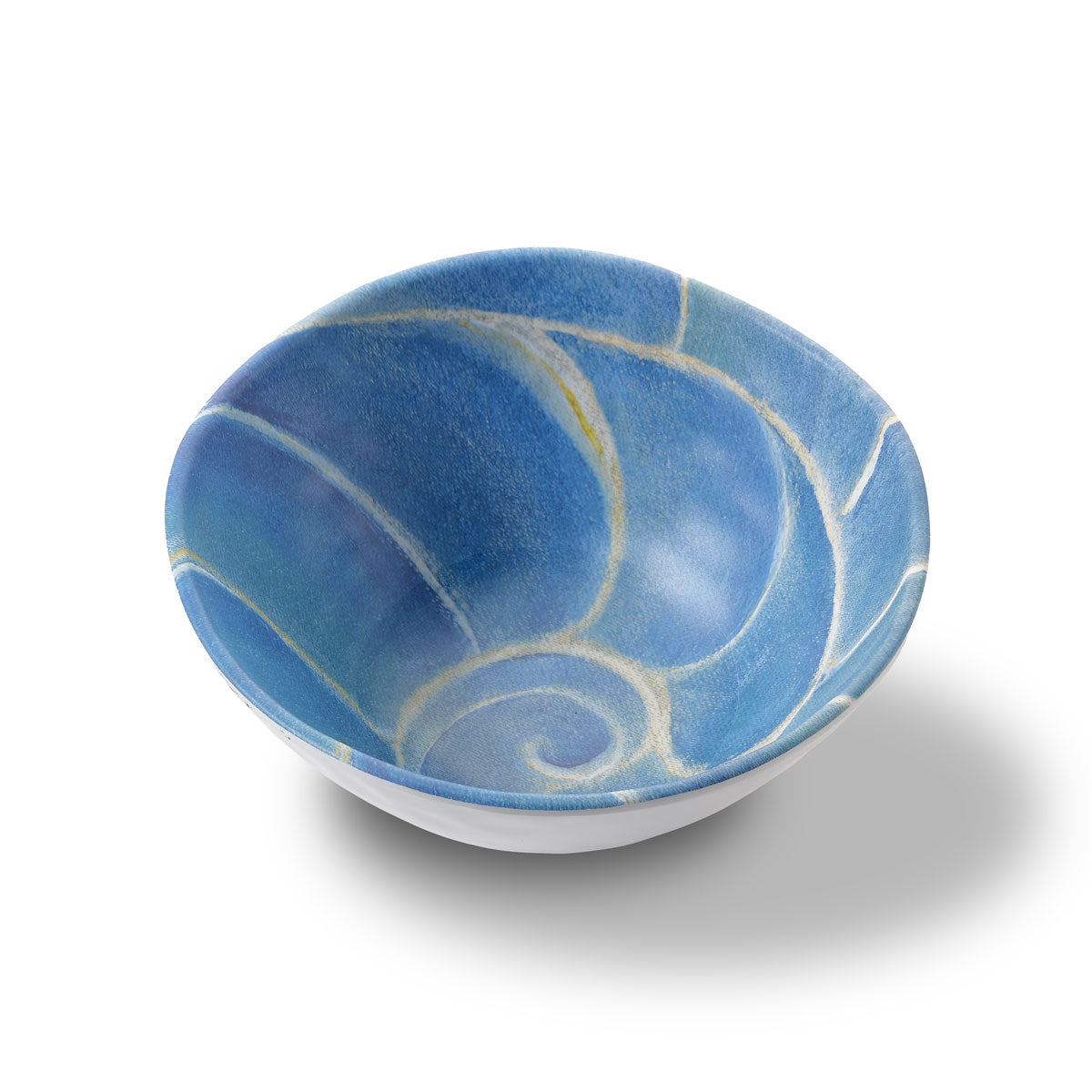 Merritt Designs Shoreline 5.5 inch x 2.25 inch Water Nautilus Melamine Dipping Bowl