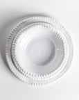 Merritt Designs White Rope Melamine Dinnerware Collection stacked top view