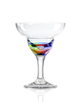 BPA-Free Merritt Designs Teardrop Rainbow 11oz Acrylic Margarita Glass