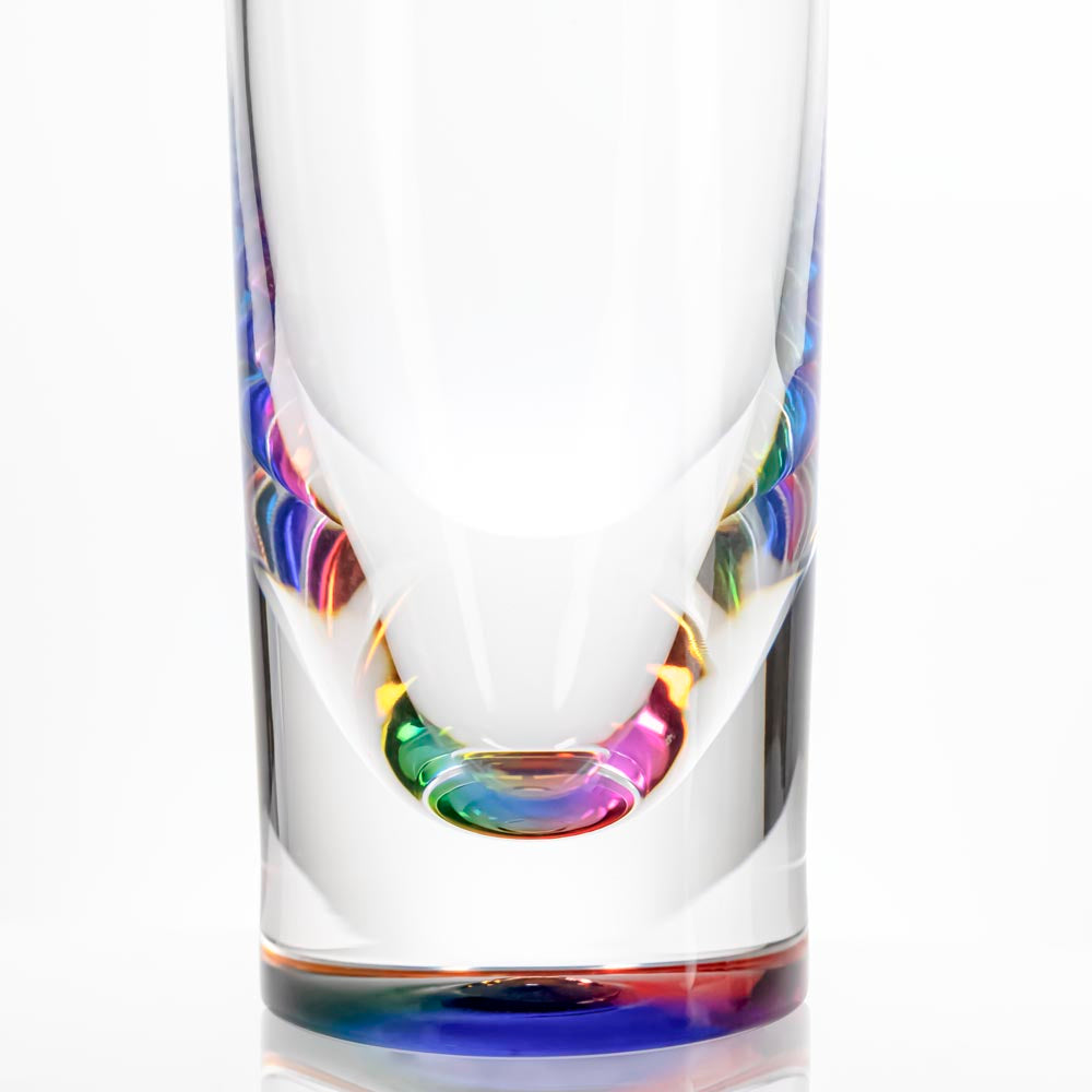 Merritt Designs Teardrop Rainbow 5oz Acrylic Tumbler detailed vibrant rainbow coloring