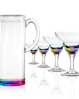 Merritt Designs Teardrop 51.2oz Pitcher 11oz Margarita Drinkware Set of 5