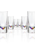 Merritt Designs Teardrop Rainbow 5oz Acrylic Tumbler set of 6