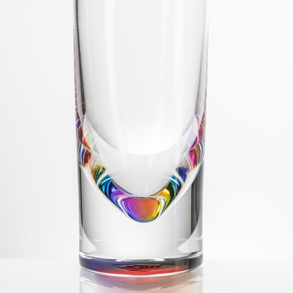 Merritt Designs Teardrop Rainbow 5oz Acrylic Tumbler detailed view of rainbow coloring
