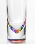 Merritt Designs Teardrop Rainbow 5oz Acrylic Tumbler detailed view of rainbow coloring