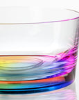 Merritt Designs Teardrop Rainbow 6" Acrylic Salad Bowl close up