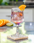 Merritt Designs Teardrop Rainbow 8oz Acrylic Wine Drinkware Wineware with sparkling drinks