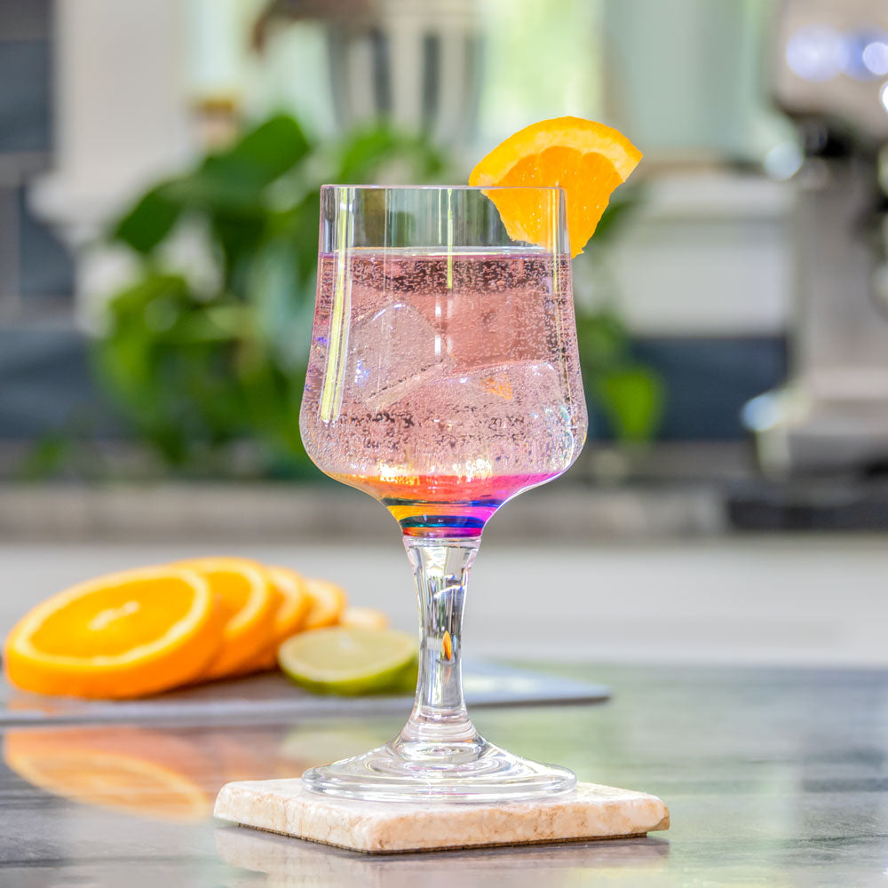 Merritt Designs Teardrop Rainbow 8oz Acrylic Wine Drinkware Wineware in the kitchen