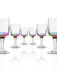 Merritt Designs Teardrop Rainbow 8oz Acrylic Wine Drinkware Wineware set of 6