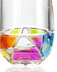 10oz rainbow acrylic tumbler glass from Merritt Designs' Mosaic Collection detailed view