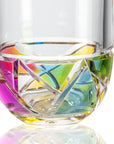 18oz rainbow acrylic tumbler glass from Merritt Designs' Mosaic Collection detailed view