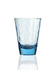 14-ounce blue acrylic tumbler glass from the Merritt Designs Cascade collection. Front view on white background
