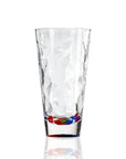 17-ounce rainbow acrylic tumbler glass from the Merritt Designs Cascade collection. Front view on white background