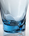 10-ounce blue acrylic tumbler in the Fiori collection by Merritt Designs. Detailed view on white background