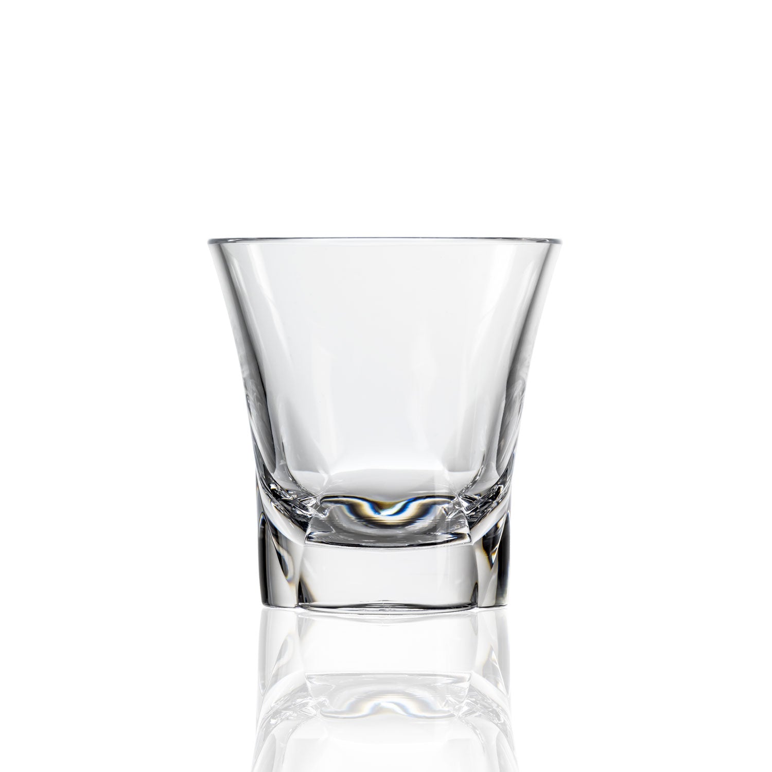 10-ounce clear acrylic tumbler in the Fiori collection by Merritt Designs. Front view on white background