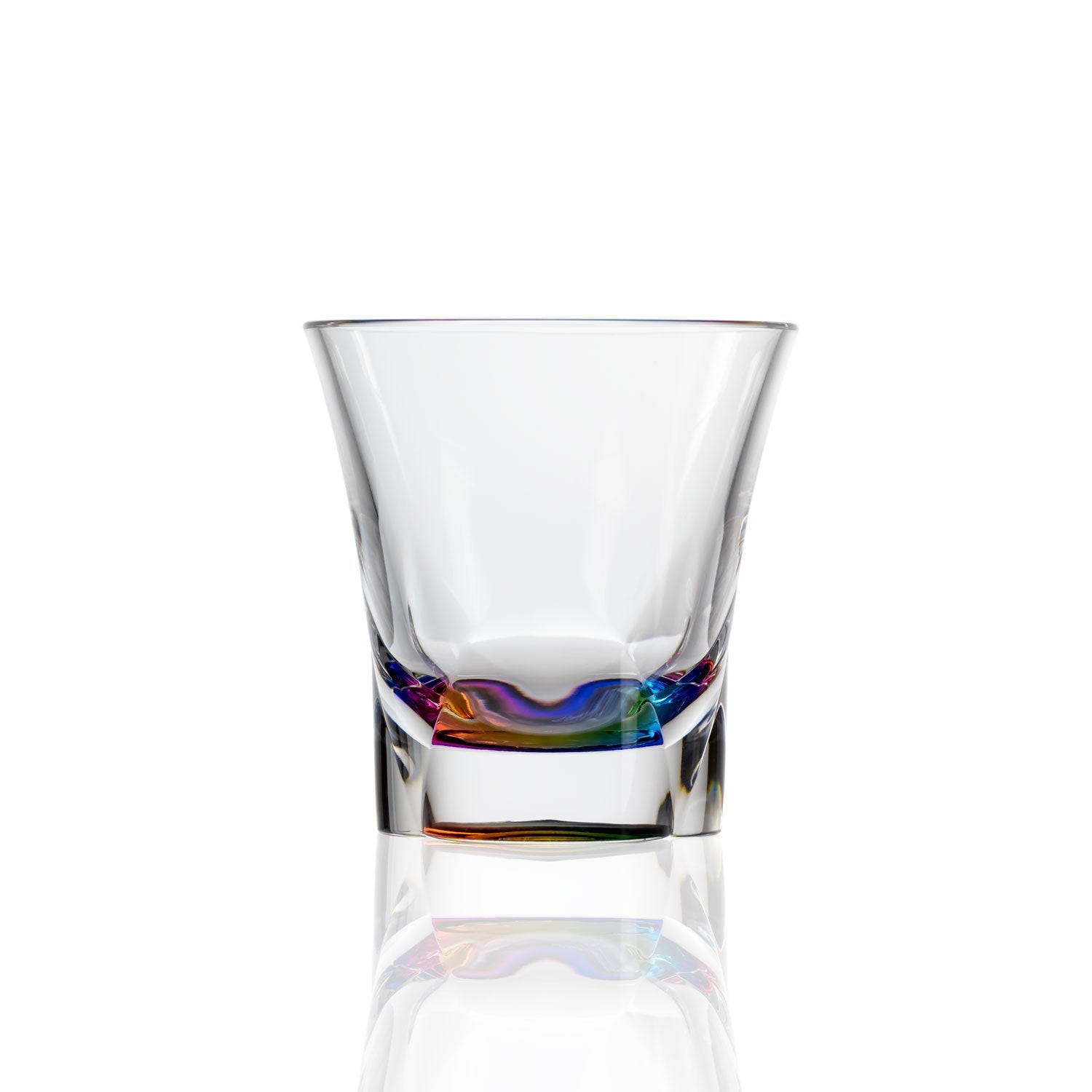 10-ounce rainbow acrylic tumbler in the Fiori collection by Merritt Designs. Front view on white background