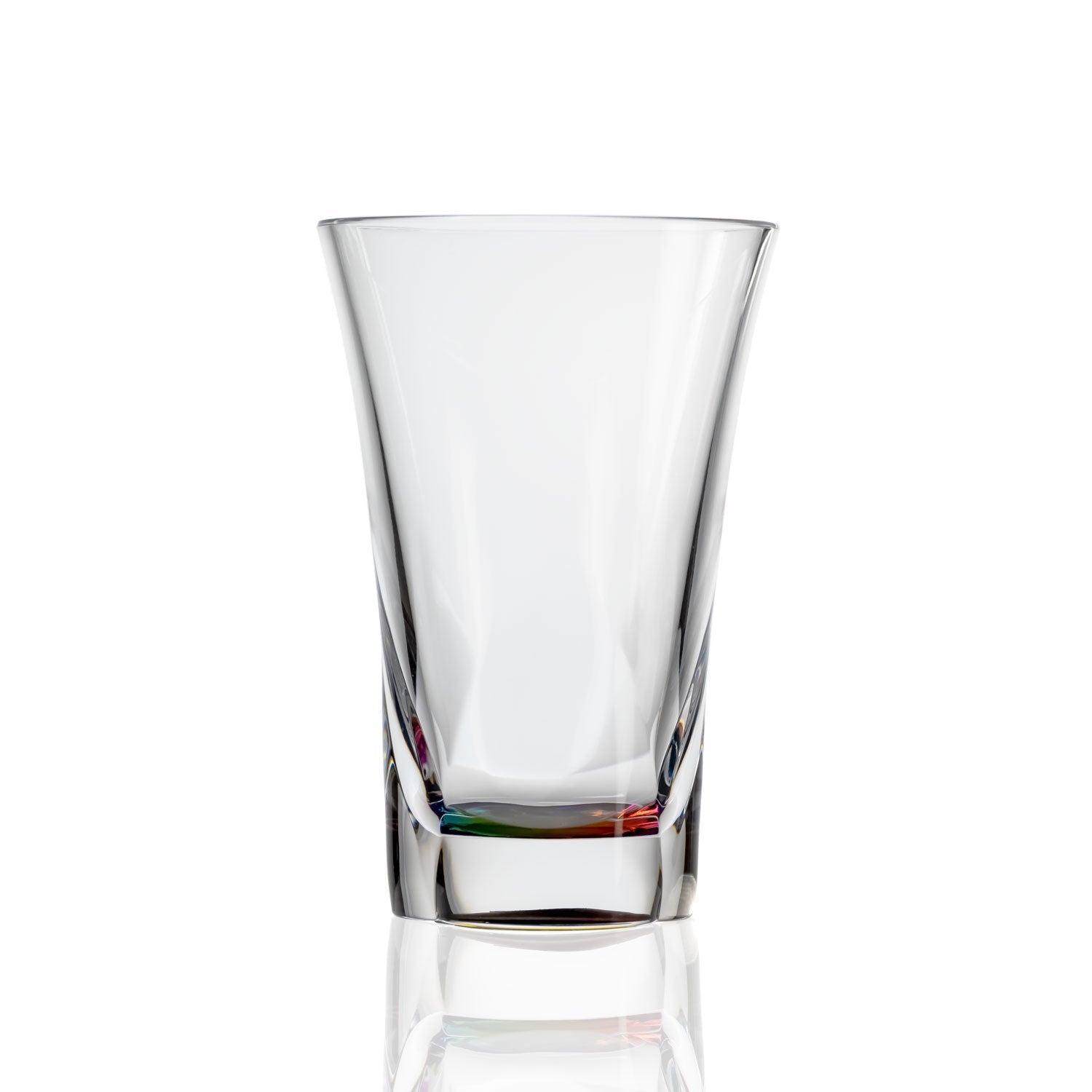 16-ounce rainbow acrylic tumbler in the Fiori collection by Merritt Designs. Front view on white background