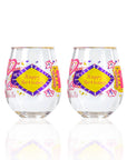 Lolita Birthday Girl Party to go 15oz Acrylic Stemless Wine Glasses set of 2