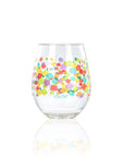 Lolita Confetti Party to go 15oz Acrylic Stemless Wine Glass