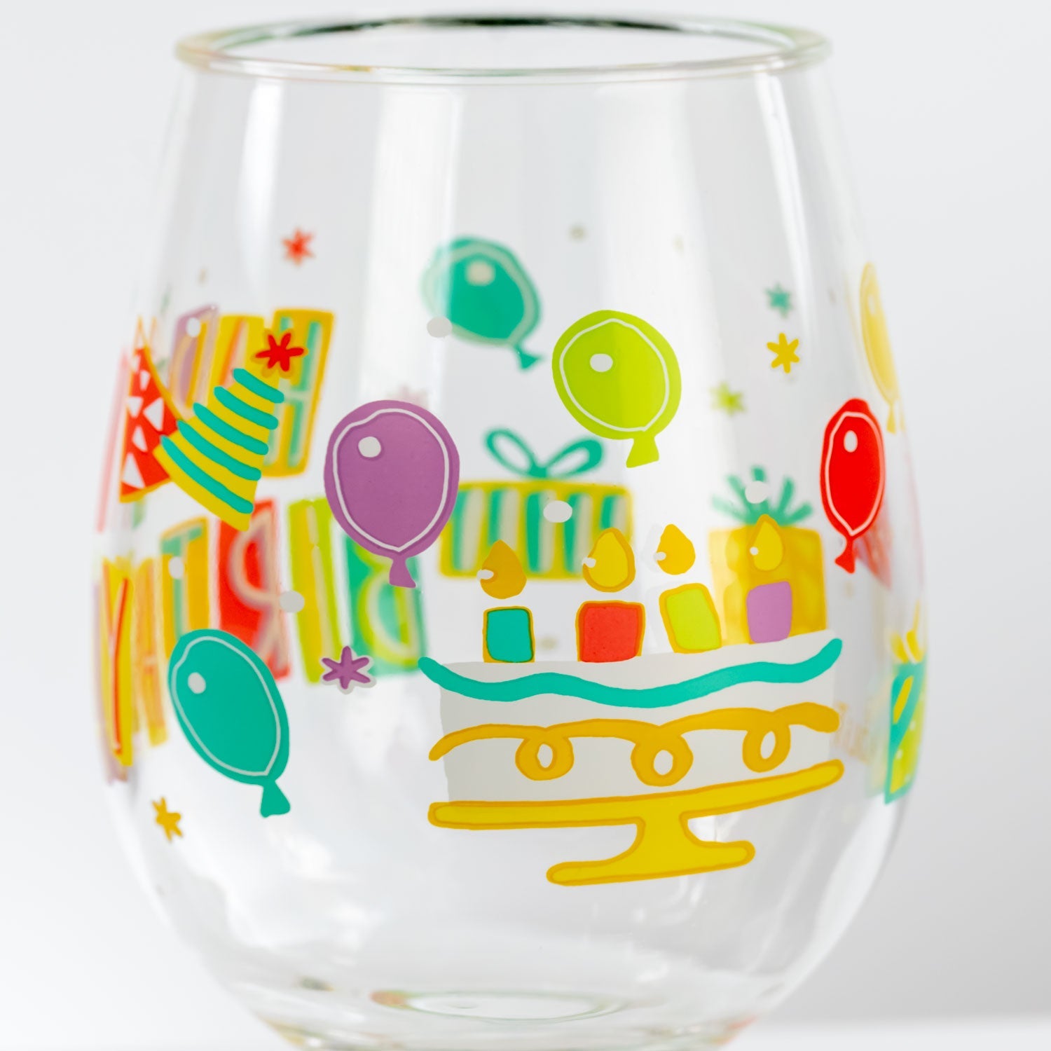Lolita Happy Birthday Party to go 15oz Acrylic Stemless Wine Glass