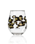 Lolita Leopard Print Party to go 15oz Acrylic Stemless Wine Glass