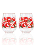 Lolita Mistletoe Holiday Party to go 15oz Acrylic Stemless Wine Glasses set of 2