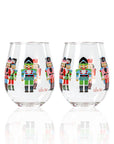 Lolita Nutcracker Party to go 15oz Acrylic Stemless Wine Glasses set of 2